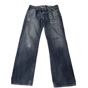 Guess Jeans Rebel Straight Leg Mens Sz 34x30 Blue Cotton Denim